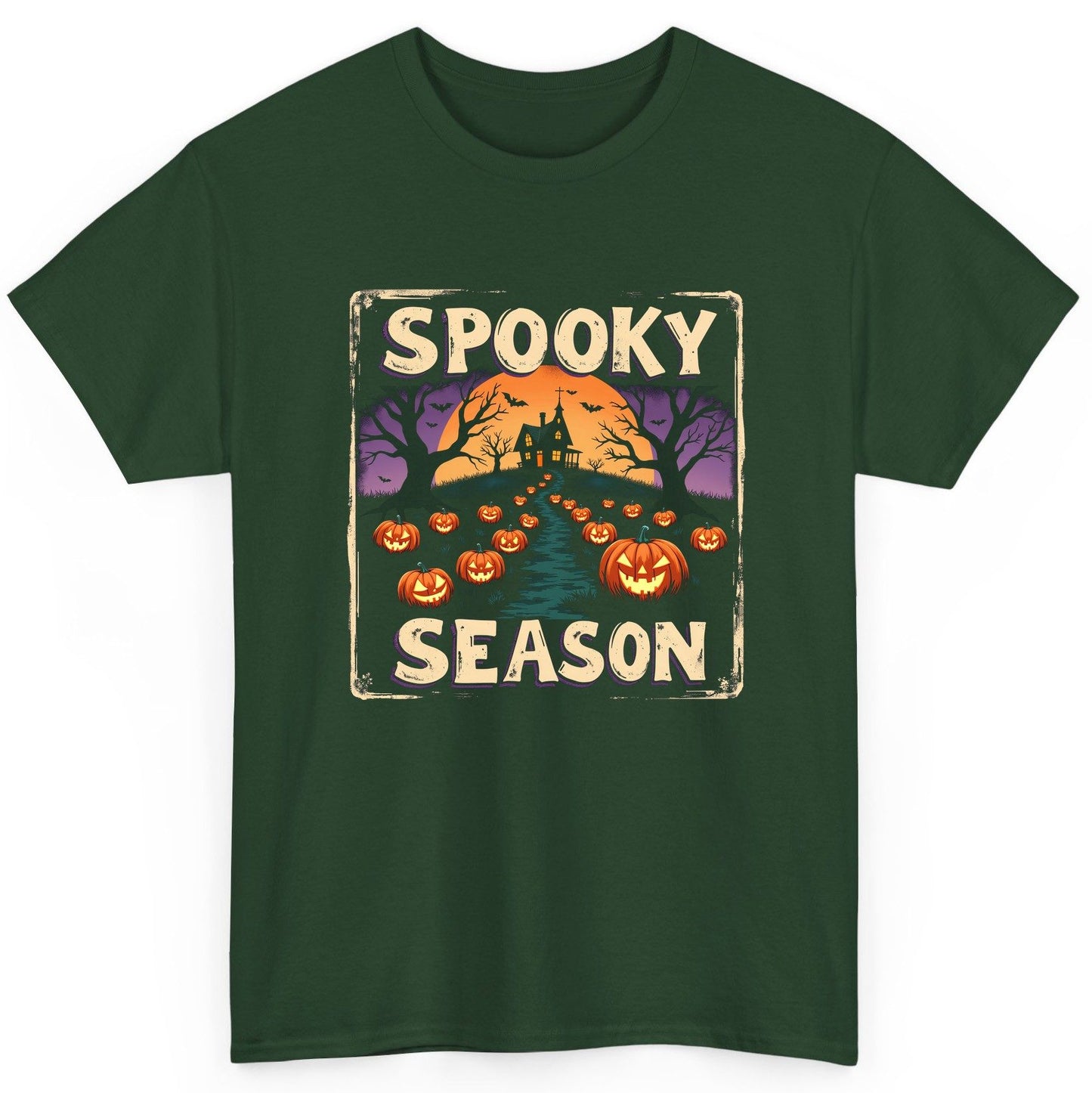 Spooky Season Halloween T-Shirt Forest Green product mockup