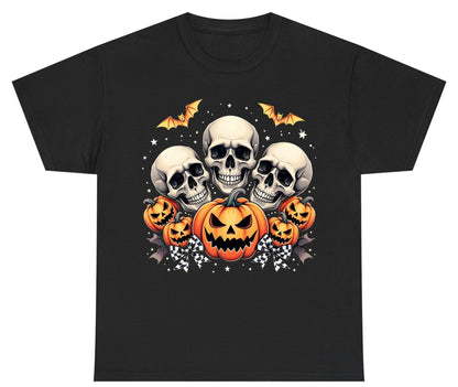 Skulls and Pumpkins Halloween Halloween Youth T-Shirt Black product mockup