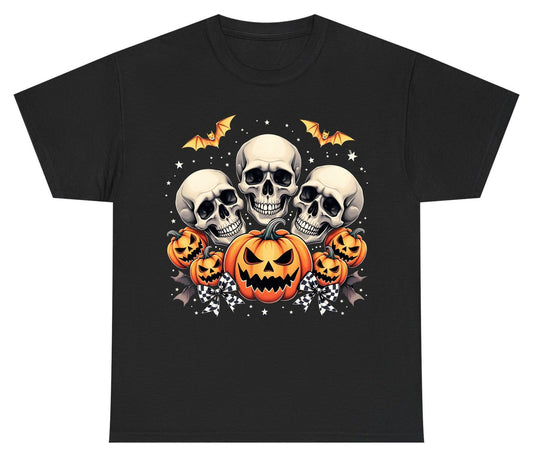 Skulls and Pumpkins Halloween Halloween Youth T-Shirt Black product mockup