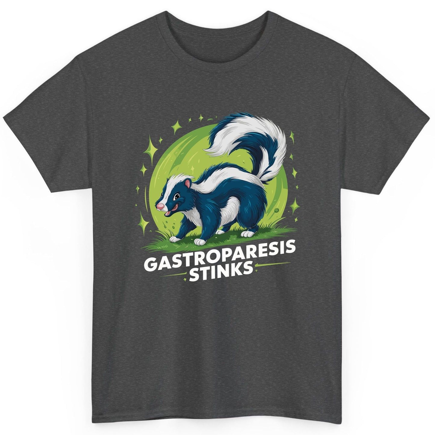 Gastroparesis Stinks gastroparesis awareness T-Shirt Dark Heather product mockup
