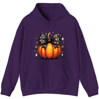 Starry Bow Pumpkin Halloween pumpkin Hoodie Purple product mockup