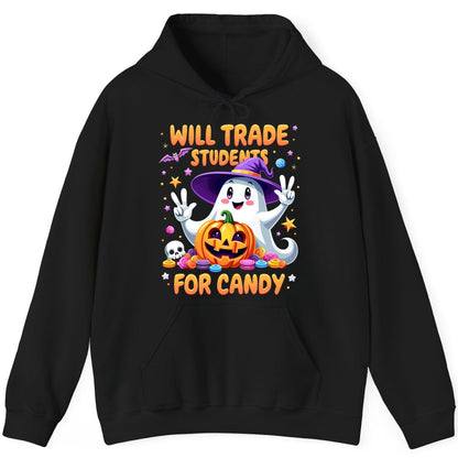 Will Trade Students for Candy teacher Halloween Hoodie Black product mockup