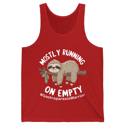 Mostly Running on Empty Gastroparesiswarrior gastroparesis awareness Tank Top Red product mockup