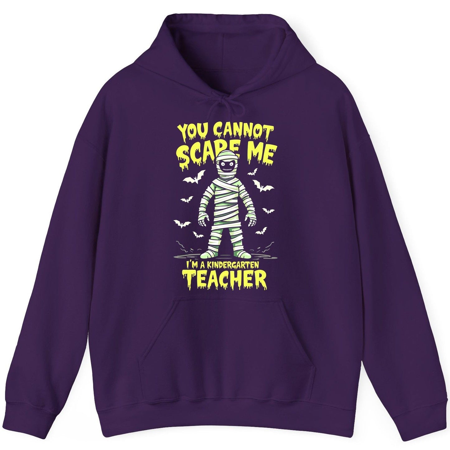 You Cannot Scare Me I'm a Kindergarten Teacher kindergarten teacher Hoodie Purple product mockup