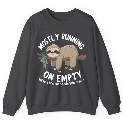 Mostly Running on Empty Gastroparesiswarrior gastroparesis awareness Sweatshirt Dark Heather product mockup