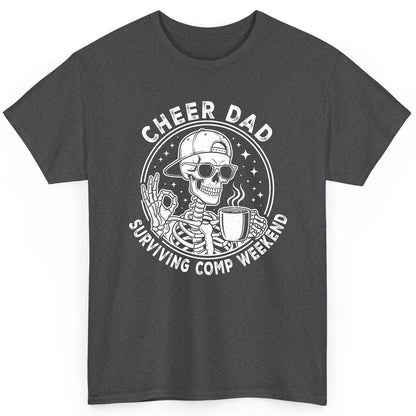 Cheer Dad Surviving Comp Weekend cheer dad T-Shirt Dark Heather product mockup