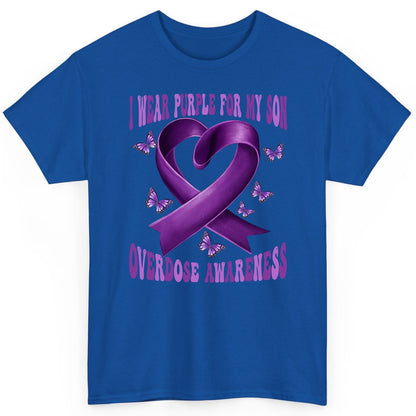 I Wear Purple for My Son Overdose Awareness overdose awareness T-Shirt Royal product mockup