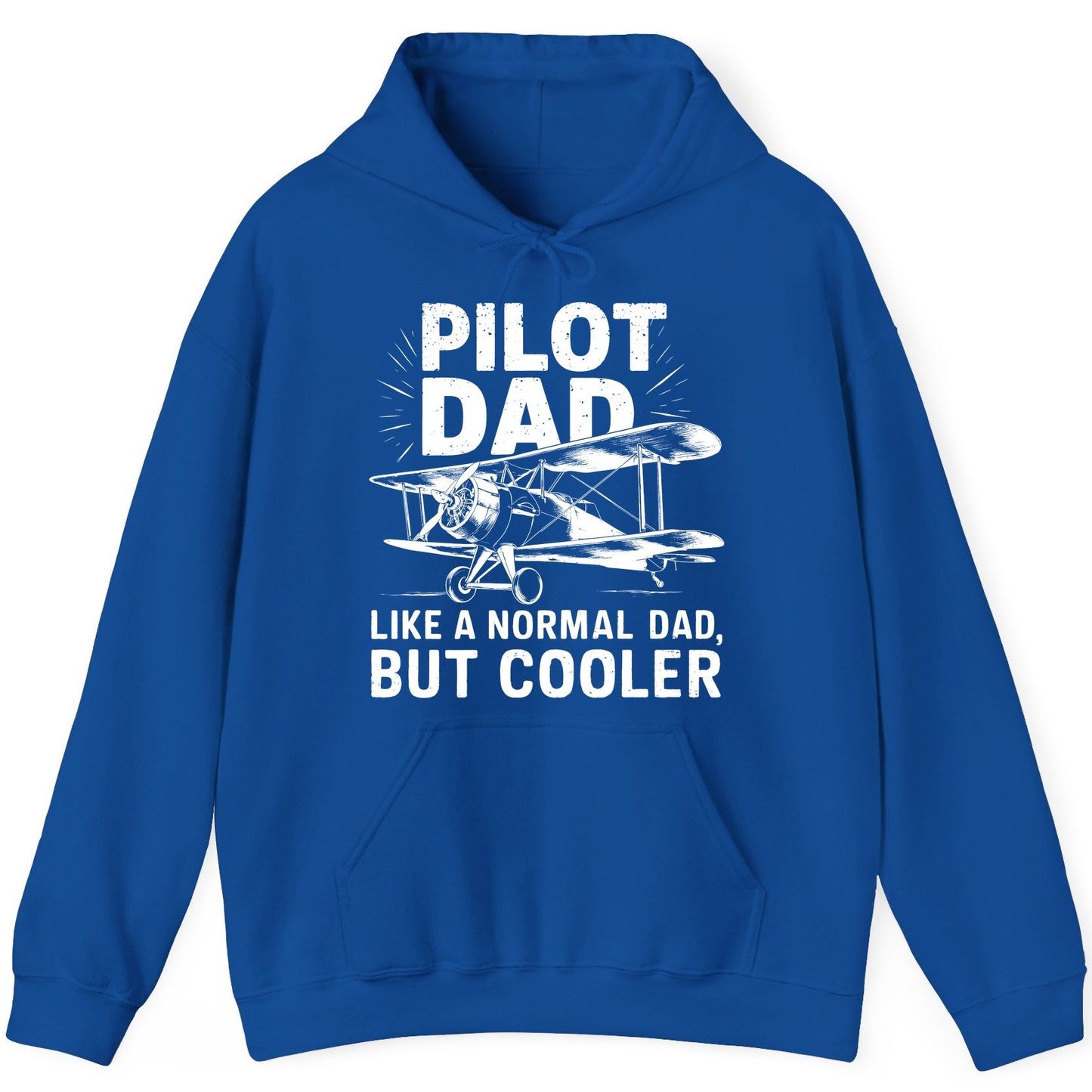 Pilot Dad, Like a Normal Dad, but Cooler pilot dad Hoodie Royal product mockup