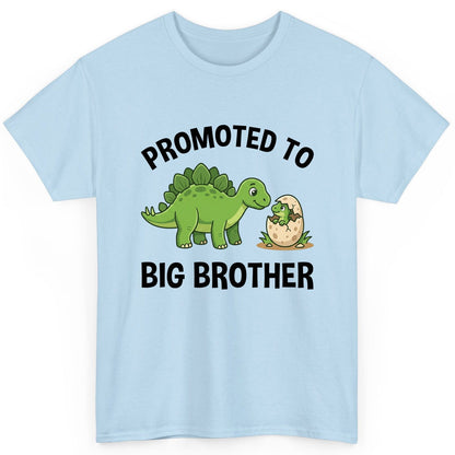Promoted to Big Brother Dinosaur T-Shirt - product mockup - Light Blue