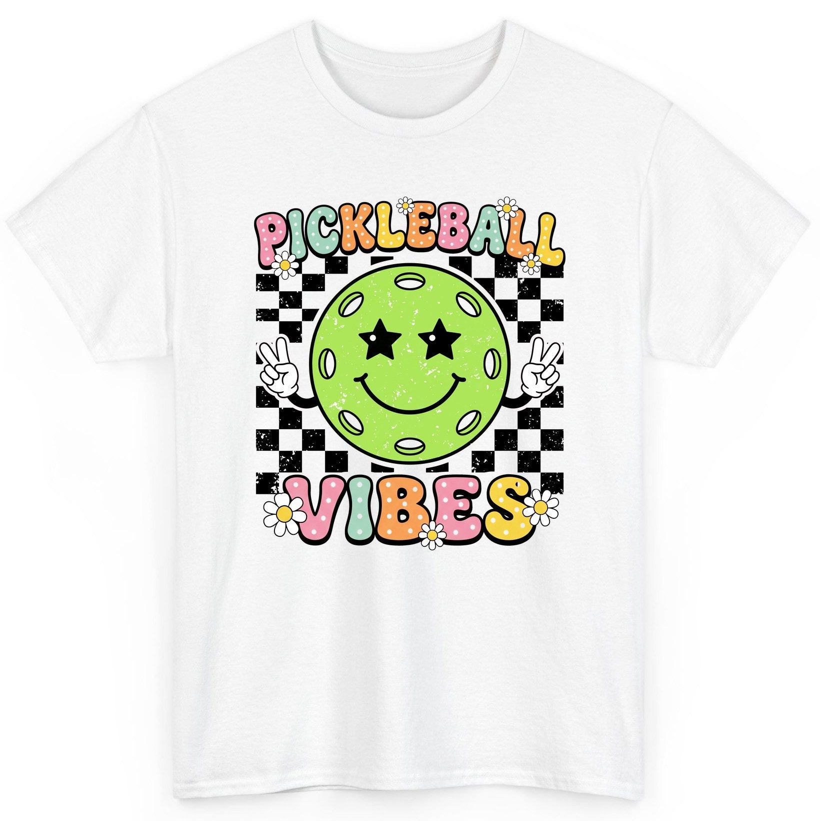Pickleball Vibes pickleball T-Shirt White product mockup