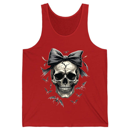 Gothic Skull with Bow gothic skull Tank Top Red product mockup