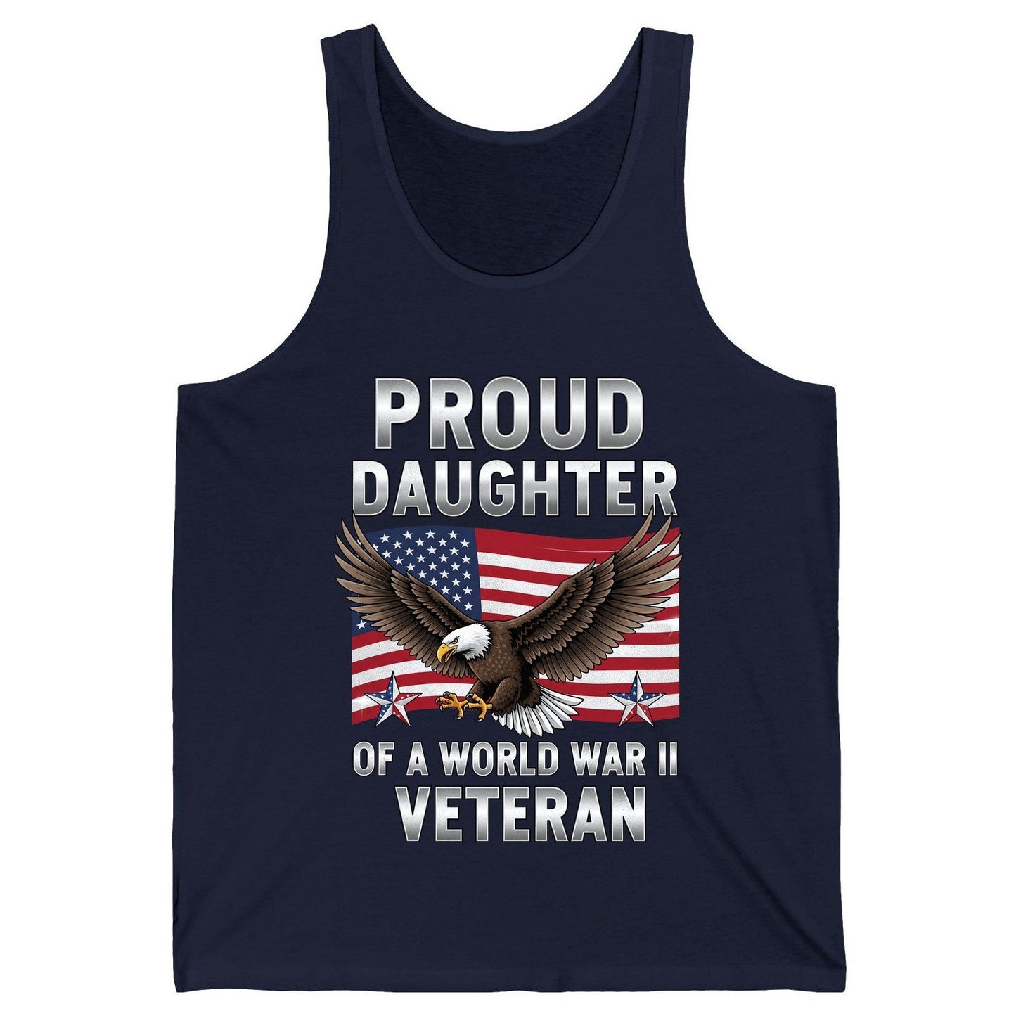 Proud Daughter of a World War Ii Veteran wwii veteran family Tank Top Navy product mockup