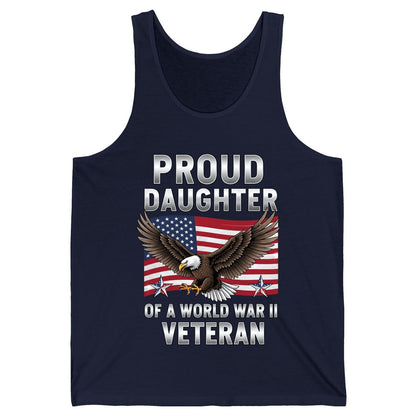 Proud Daughter of a World War Ii Veteran wwii veteran family Tank Top Navy product mockup