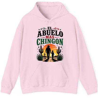 El Abuelo Mas Chingon grandfather and grandson Hoodie Light Pink product mockup