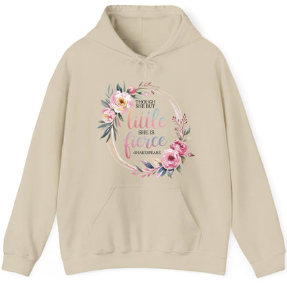 Little Fierce feminine empowerment Hoodie Sand product mockup