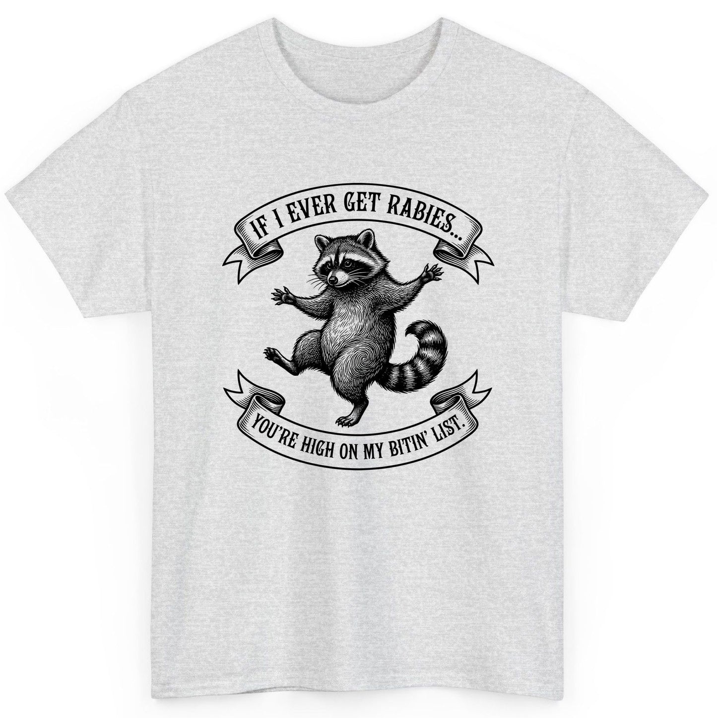 Subtle Raccoon Sketch raccoon T-Shirt Ash product mockup