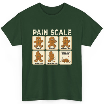 Pain Scale gingerbread man pain scale T-Shirt Forest Green product mockup