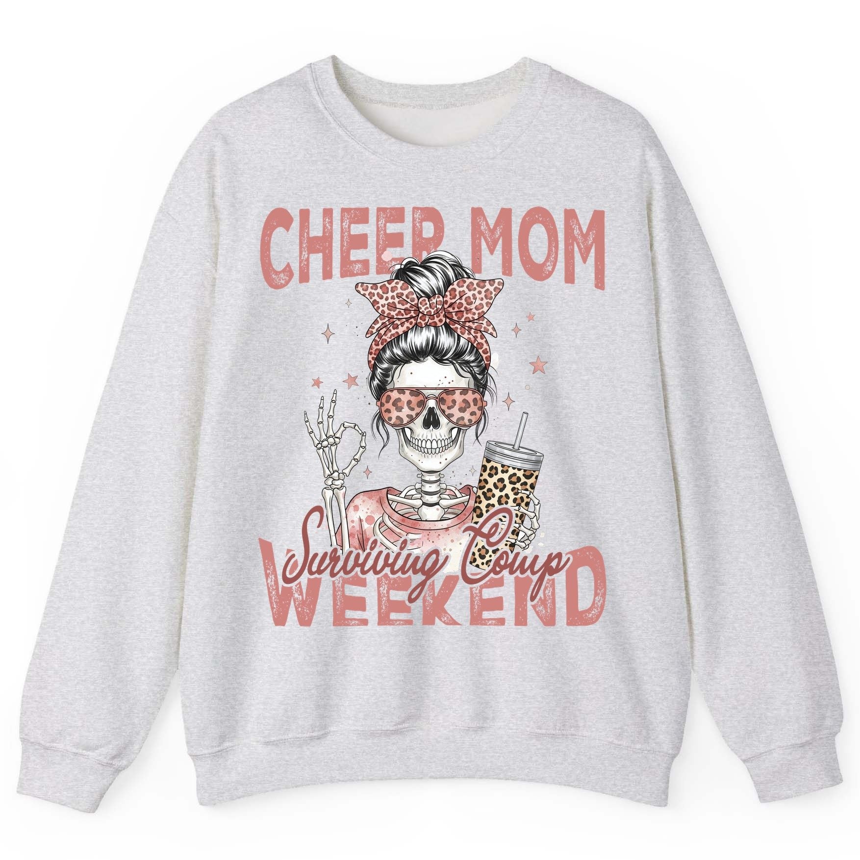 Cheer Mom Surviving Comp Weekend cheer mom Sweatshirt Ash product mockup