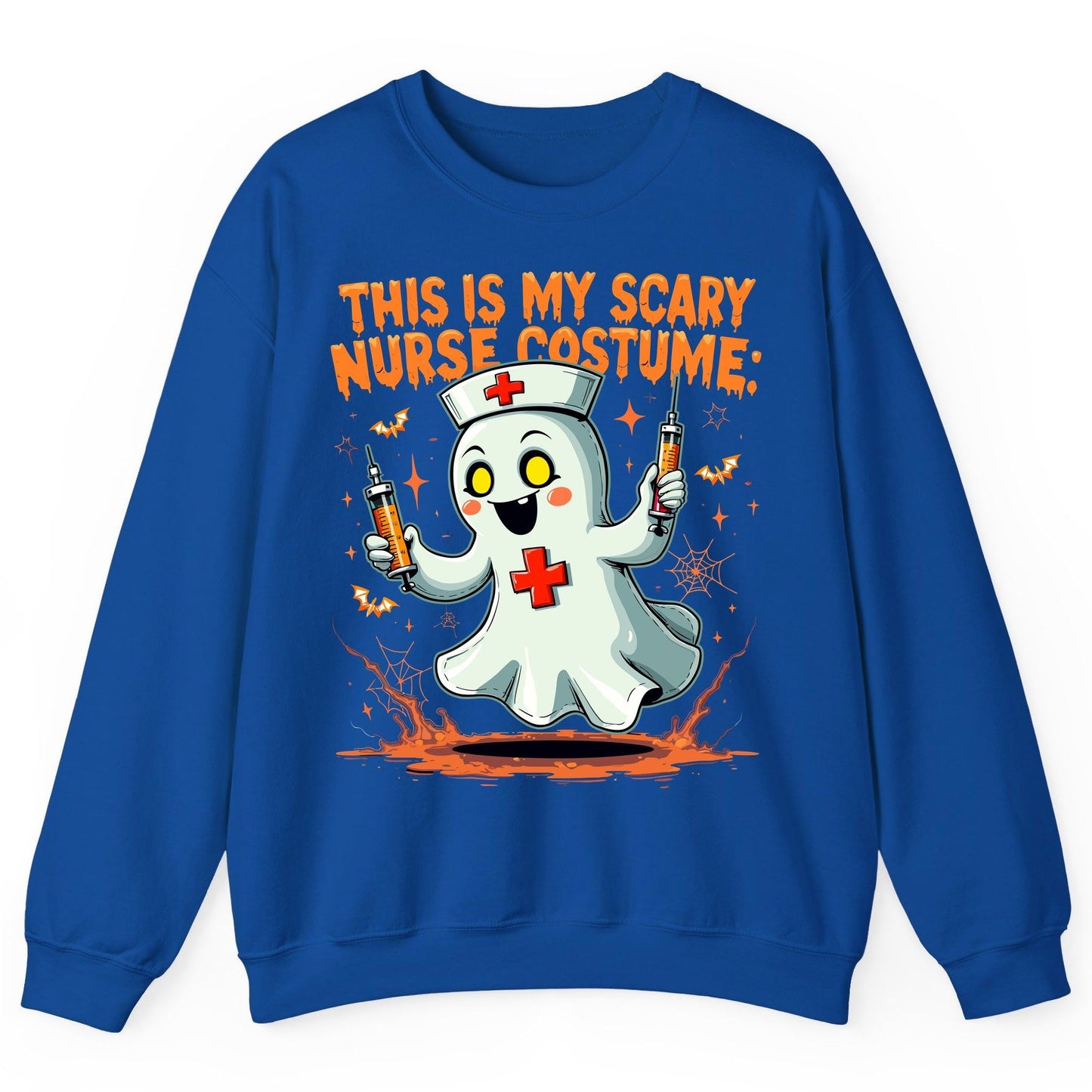 This Is My Scary Nurse Costume ghost nurse Sweatshirt Royal product mockup