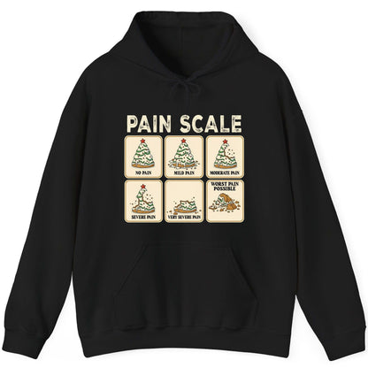 Pain Scale Christmas cookie pain scale Hoodie Black product mockup