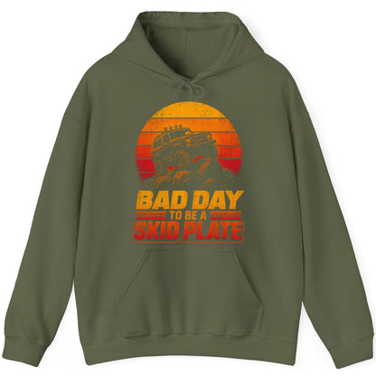 Bad Day to Be a Skid Plate Funny Off-Roading Hoodie - product mockup - Military Green