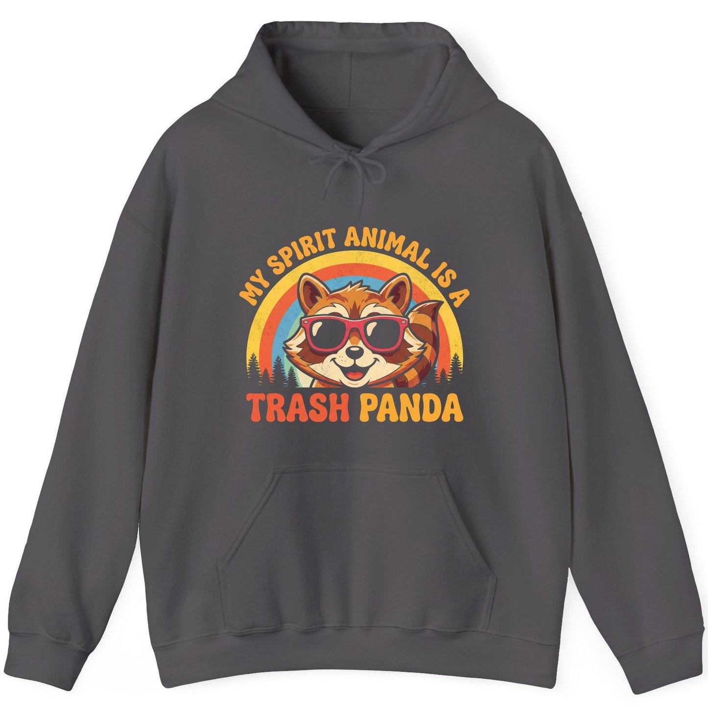 My Spirit Animal Is a Trash Panda raccoon Hoodie Charcoal product mockup