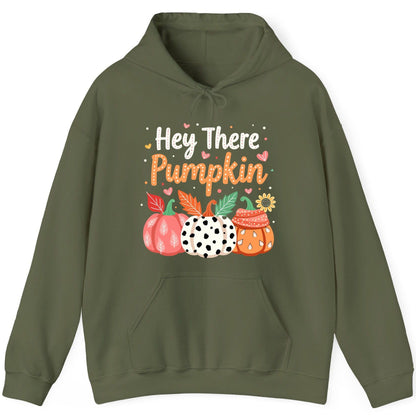 Hey There Pumpkin fall pumpkins Hoodie Military Green product mockup