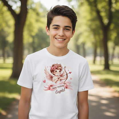 Not Today Cupid cupid Youth T-Shirt White lifestyle mockup