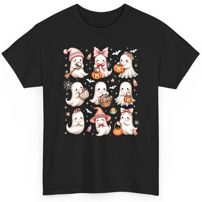 Cute Pink Halloween Ghosts cute Halloween ghosts T-Shirt Black product mockup