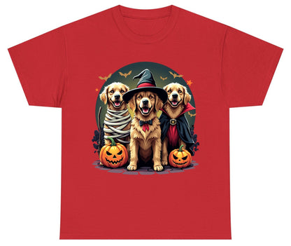 Golden Retriever Halloween Trio golden retriever Youth T-Shirt Red product mockup