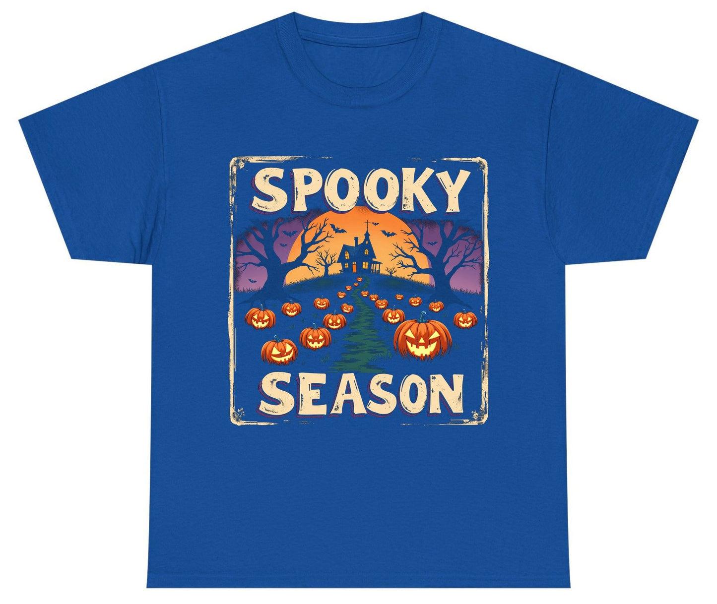 Spooky Season Halloween Youth T-Shirt Royal product mockup
