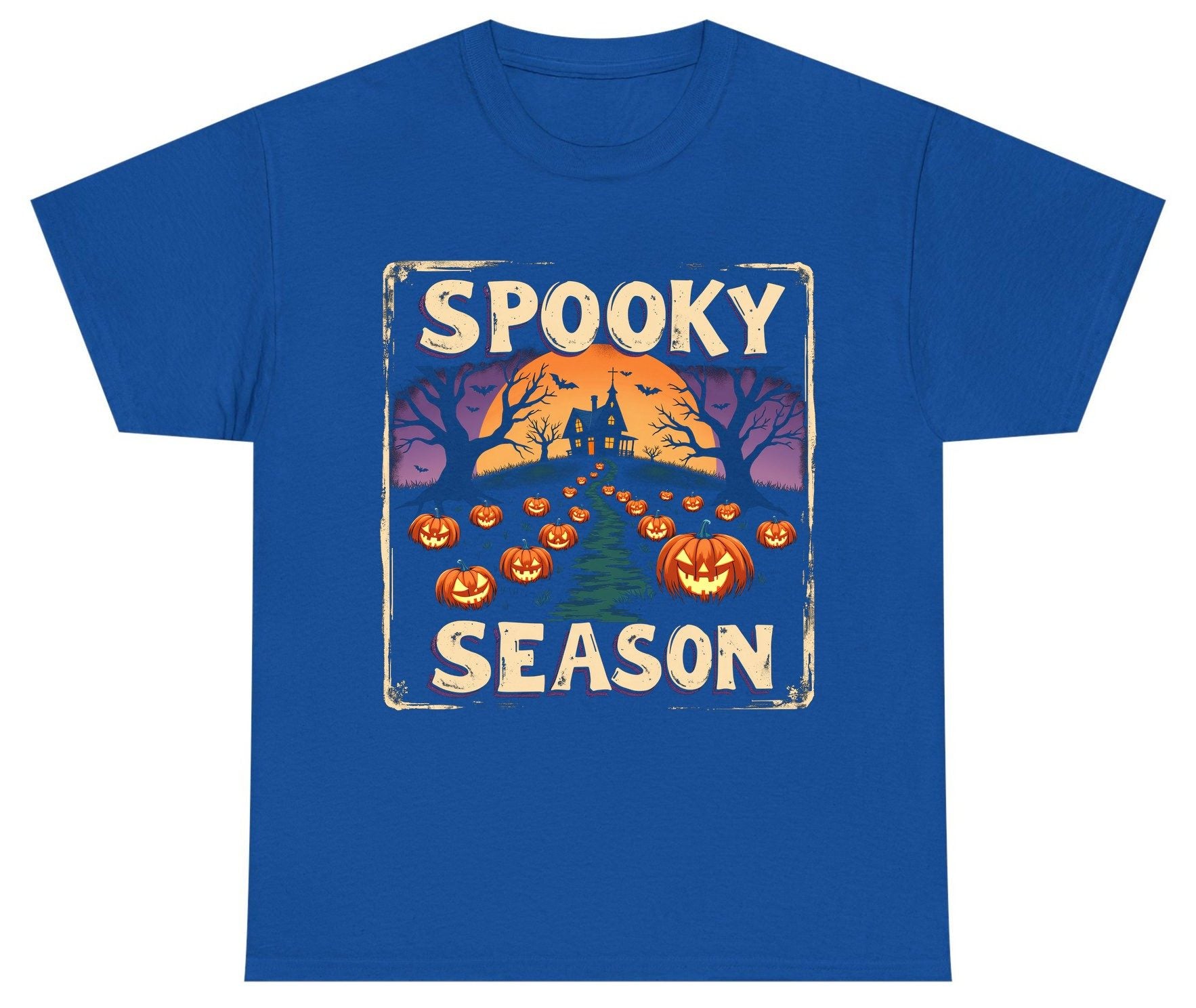 Spooky Season Halloween Youth T-Shirt Royal product mockup