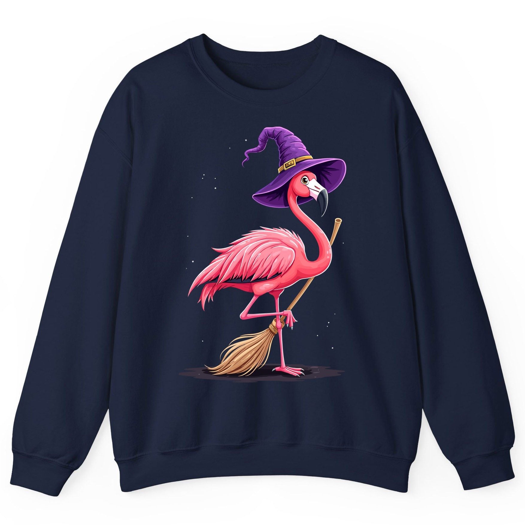 Witch Flamingo flamingo Sweatshirt Navy product mockup