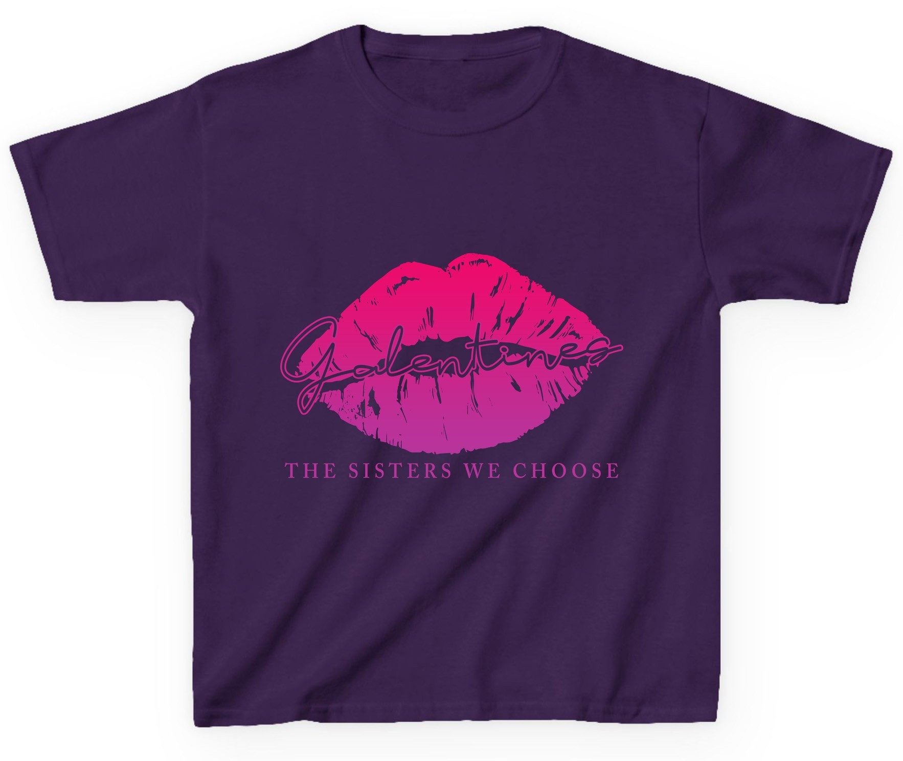Galentines the Sisters We Choose galentine's day Youth T-Shirt Purple product mockup