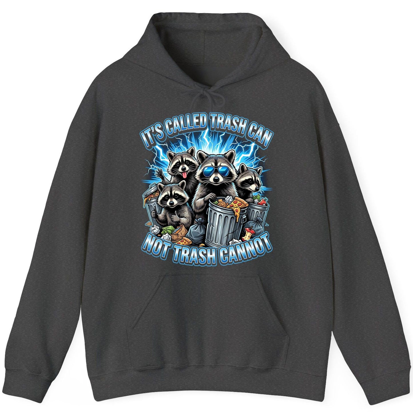 It's Called Trash Can Not Trash Cannot raccoons Hoodie Dark Heather product mockup