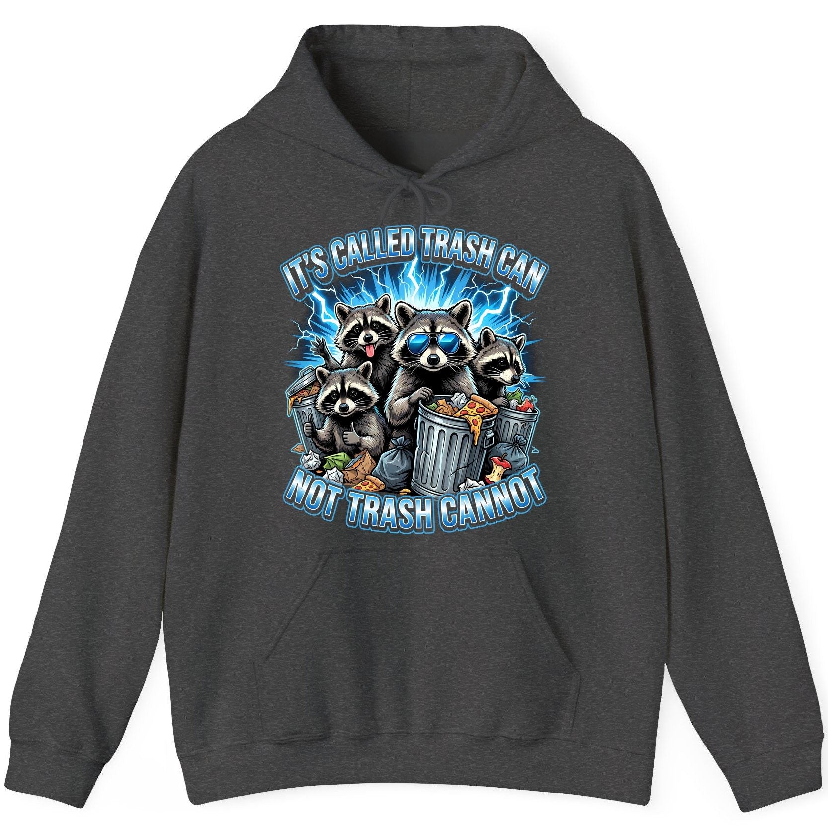 It's Called Trash Can Not Trash Cannot raccoons Hoodie Dark Heather product mockup
