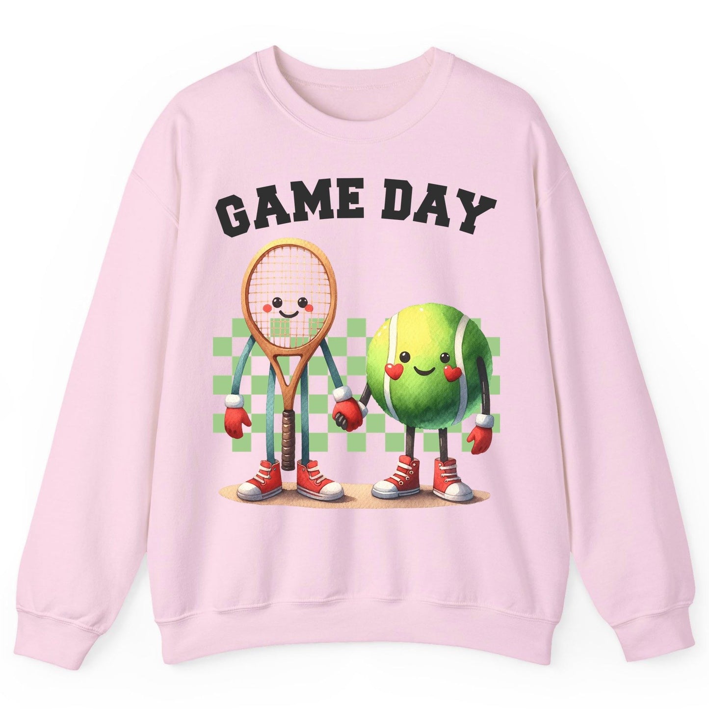 Game Day tennis Sweatshirt Light Pink product mockup