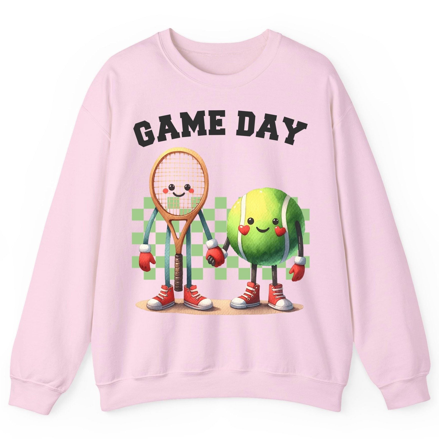 Game Day tennis Sweatshirt Light Pink product mockup