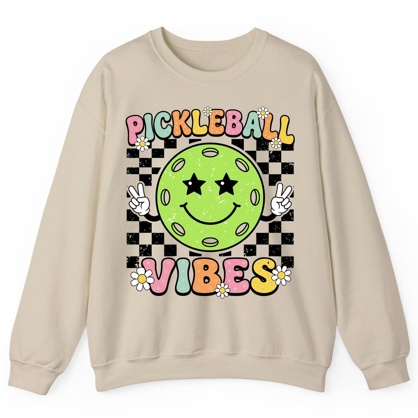 Pickleball Vibes pickleball Sweatshirt Sand product mockup