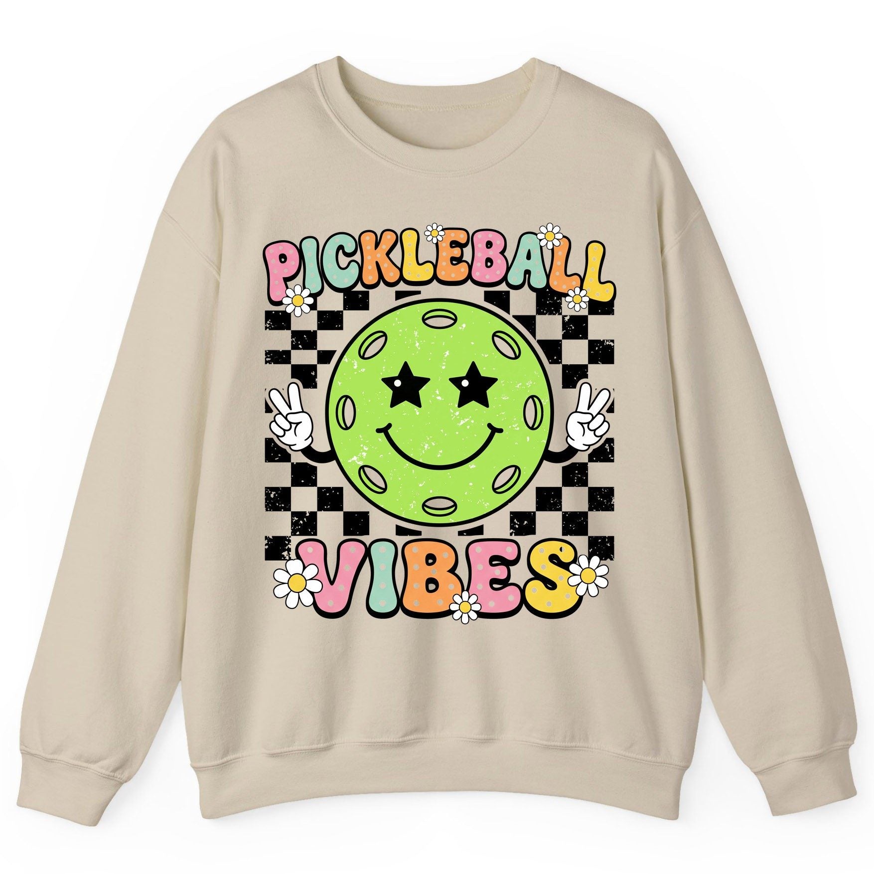 Pickleball Vibes pickleball Sweatshirt Sand product mockup