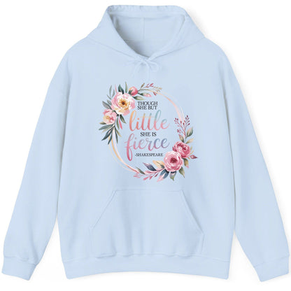 Little Fierce feminine empowerment Hoodie Light Blue product mockup
