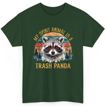 My Spirit Animal Is a Trash Panda raccoon T-Shirt Forest Green product mockup