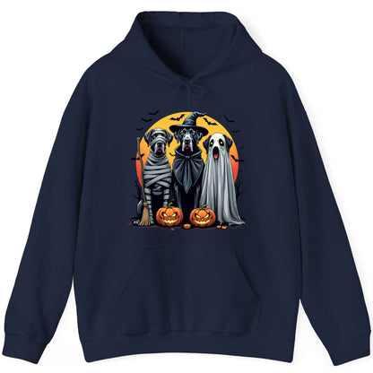 Halloween Dogs in Costumes Halloween dogs Hoodie Navy product mockup