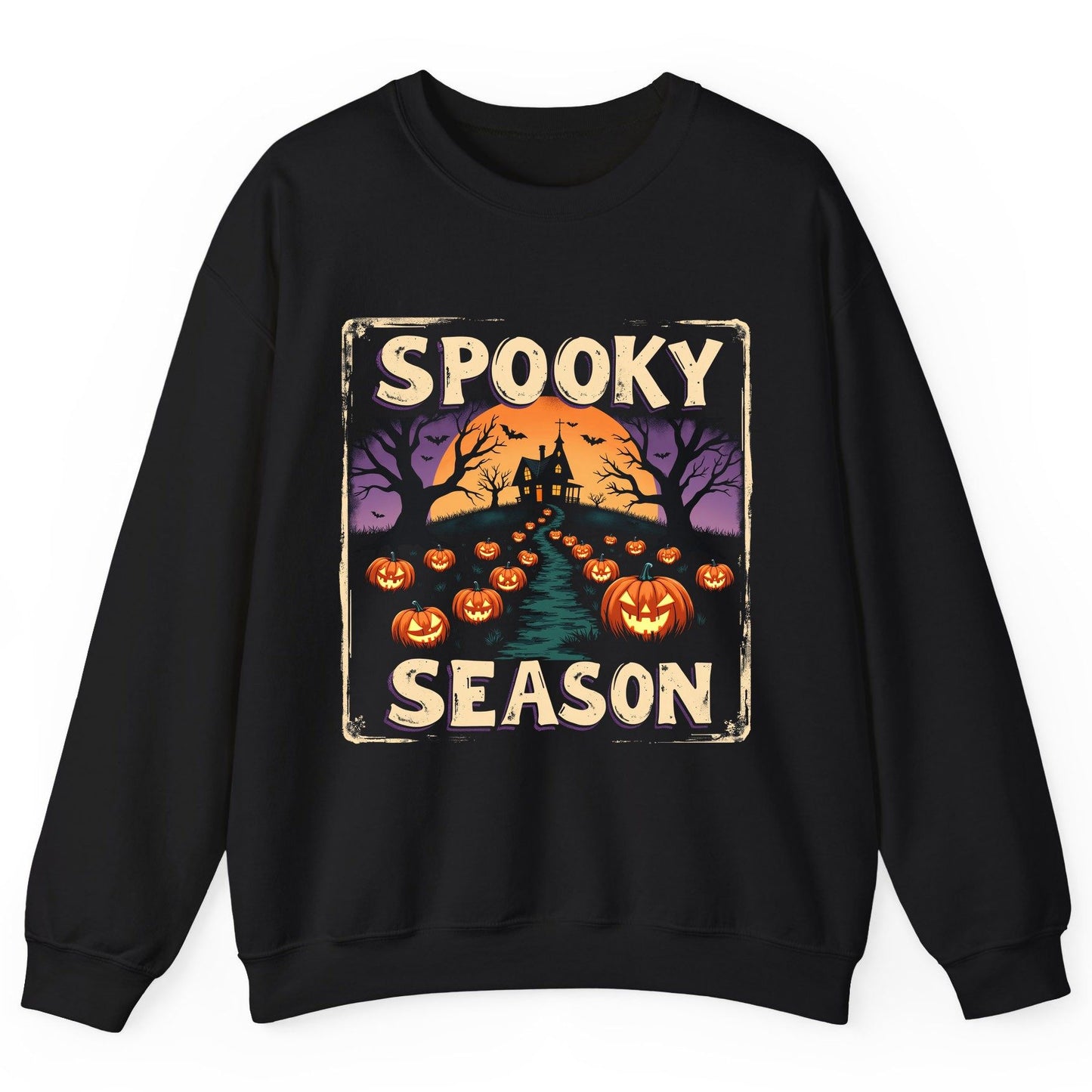 Spooky Season Halloween Sweatshirt Black product mockup