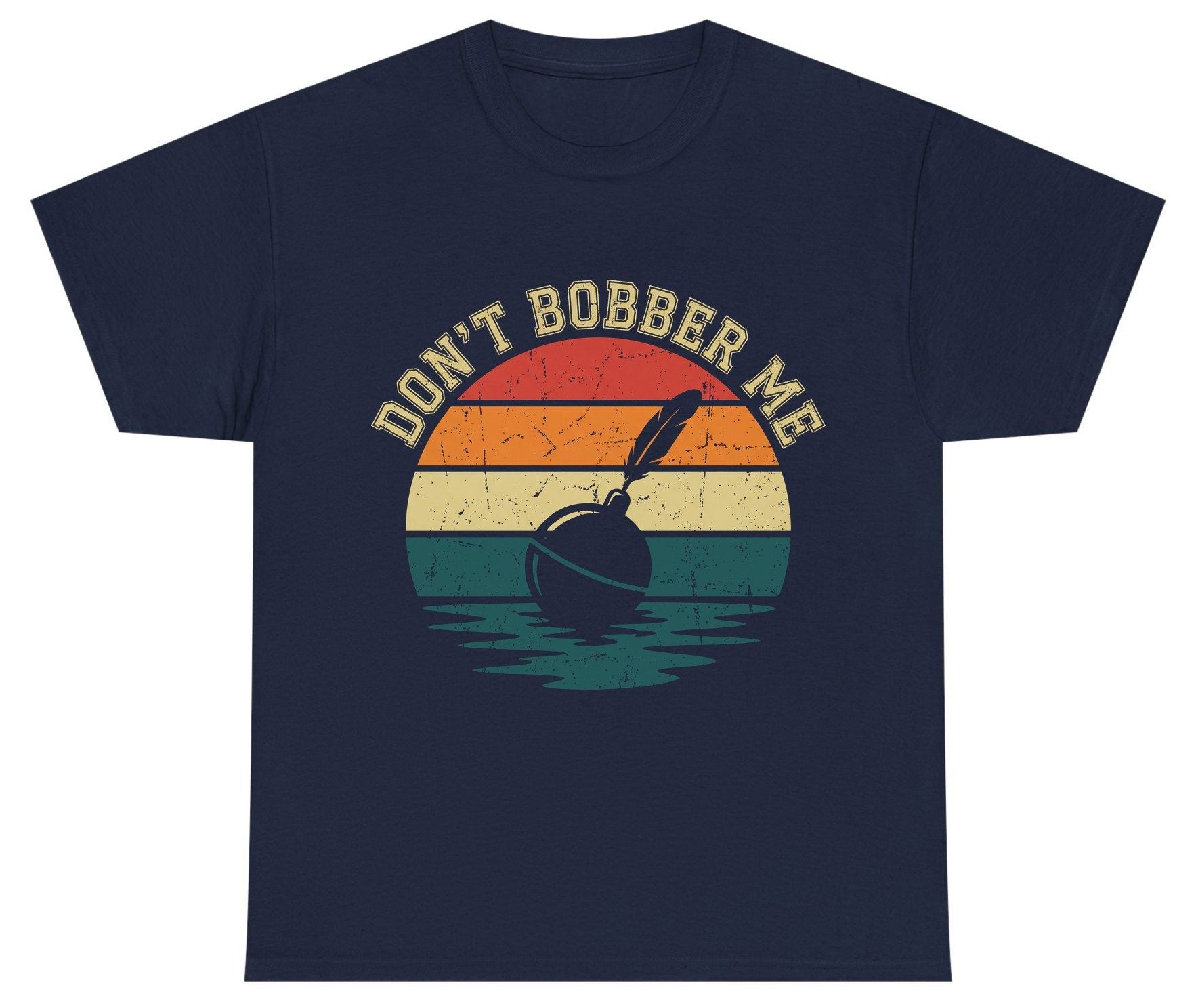 Don't Bobber Me fishing Youth T-Shirt Navy product mockup