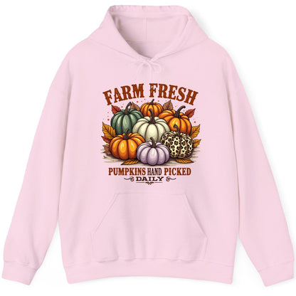 Farm Fresh Pumpkins Hand Picked Daily autumn pumpkins Hoodie Light Pink product mockup