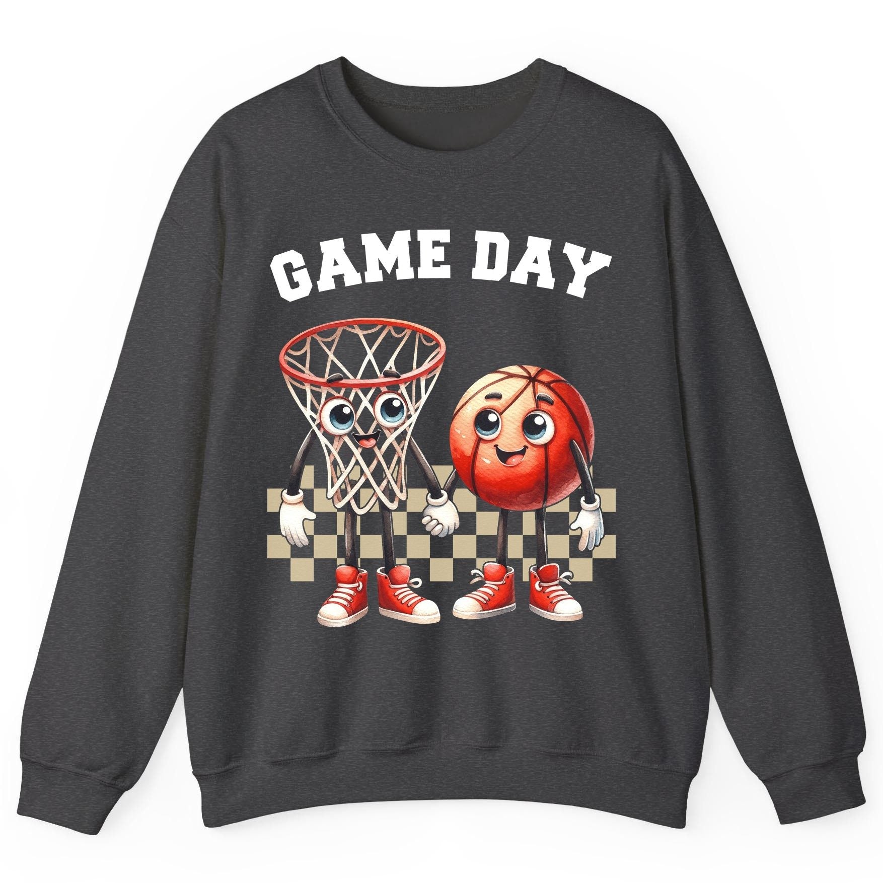 Game Day basketball Sweatshirt Dark Heather product mockup