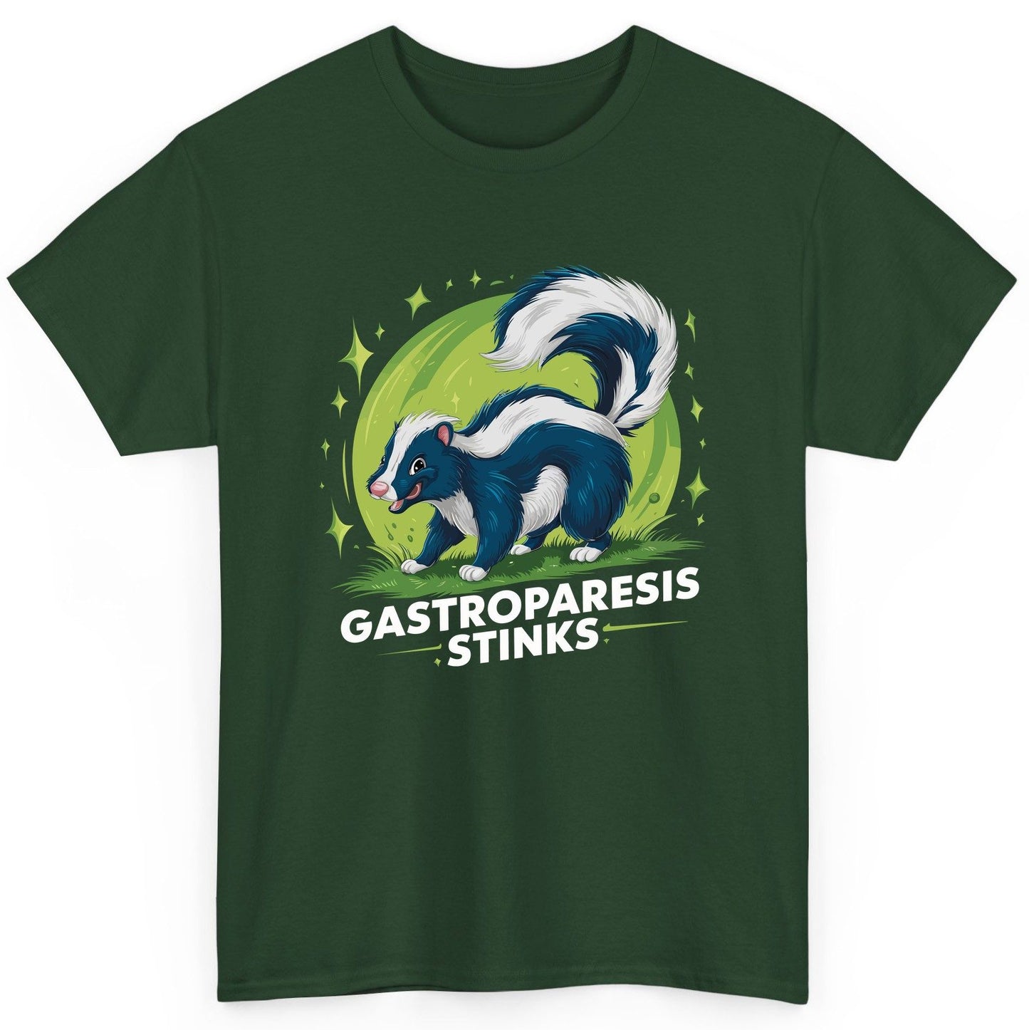 Gastroparesis Stinks gastroparesis awareness T-Shirt Forest Green product mockup