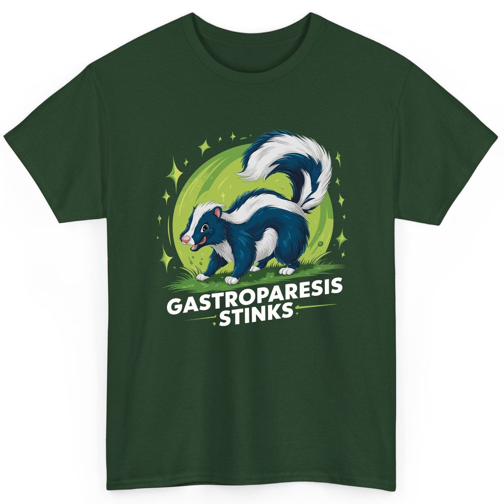 Gastroparesis Stinks gastroparesis awareness T-Shirt Forest Green product mockup