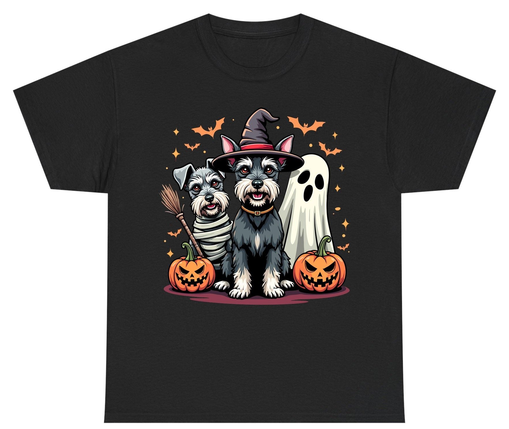 Halloween Schnauzer Dogs schnauzer dogs Youth T-Shirt Black product mockup